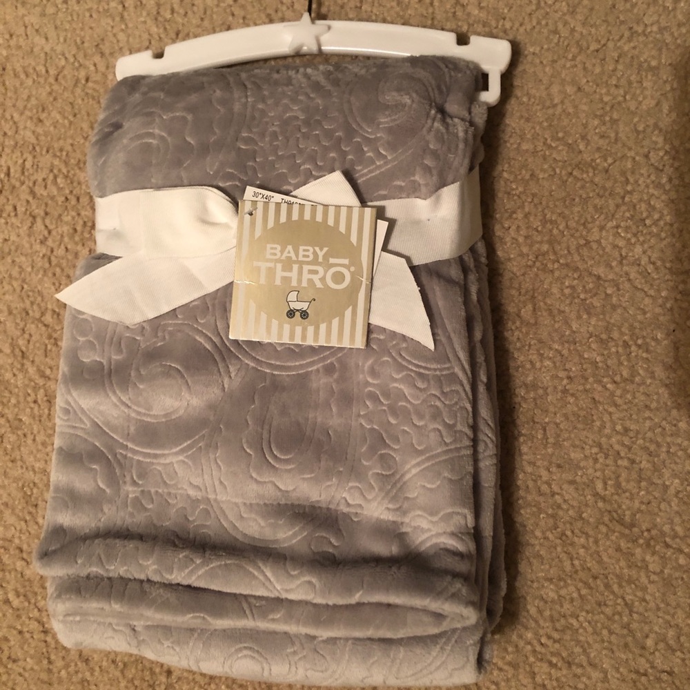 Gray baby throw